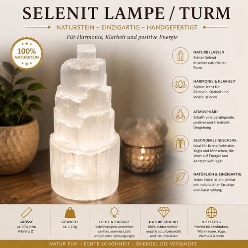 Selenit lampe turm - selenit,