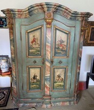 Antiker Bauernschrank ca. 1780 – handbemalt, reich verziert, sehr gut erhalten