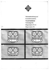 Service Manual-Anleitung für Telefunken Magnetophon 75-15, Magnetophon 76 