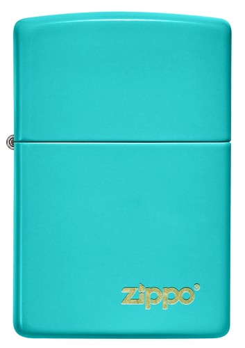 Original zippo flat - flat, turquoise