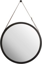 Spiegel ,Wandspiegel, schwarz (rund , 38cm)