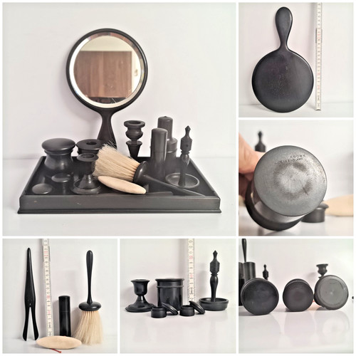 Vintage ebenholz schminktisch - vintage,
