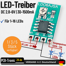 LED-Treiber Modul Konstantstrom einstellbar DC 3,3V 3,7V 4,2V PWM Steuerplatine