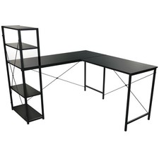 L-förmiger Schreibtisch Eckschreibtisch Computertisch Gaming +Regal mit Ablagen