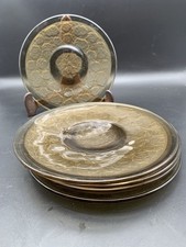 5 Dessertteller Pressglas