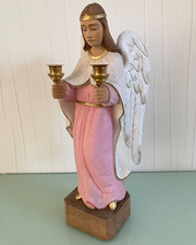 Engelsfigur handgeschnitzt, handbemalt, ca. 40cm, Unikat, unbekannter Künstler
