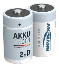 2x ANSMANN NiMH Akku Mono D 5000mAh maxE HR20 5030922