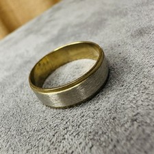 Ring Edelstahl bicolor gold silber Größe 65 Herren Schmuck Geschenk