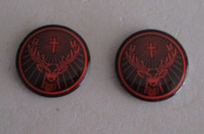 2 Jägermeister Button schwarz