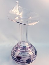 Klar Violette Glasvase von Poschinger Frauenau mundgeblasen 26,8 cm