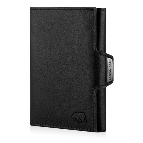 Brown bear slim wallet - bear,