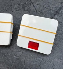 NEUWARE Berker Modul 2 Kontrollwippe 21814  polarweiß glänzend rote Linse + Clip