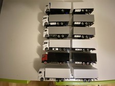 6 Herpa Tandem Kühlzüge Konvolut Neutral Bastel Scania MAN Mercedes Actros