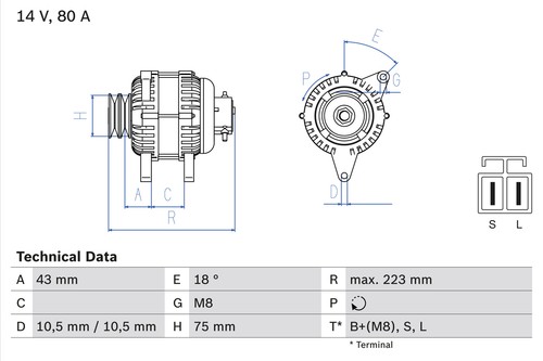 Bosch lichtmaschine mitsubishi - bosch,