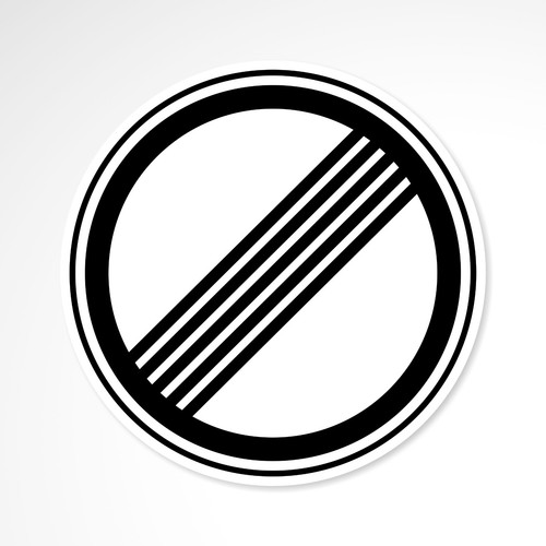 Kein tempolimit sticker german - kein,