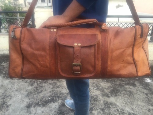 Braun vegan leder seesack - vegan,