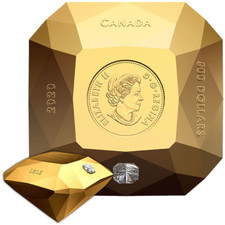 Goldmünze in Diamantform mit Forevermark™ Diamant 2020 - Kanada - 167,56 gr PP