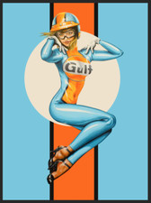 Gulf Racing pinup Art