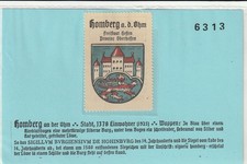 Reklamemarke Wappen von Homberg a.d. Ohm / Hessen (Q328)