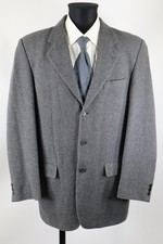 Paolo Negrato graues Tweed-Sakko Gr.98/M Schurwolle Polyamid Kaschmir
