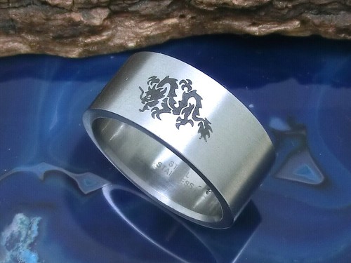 Drache edelstahl ring matt - drache,