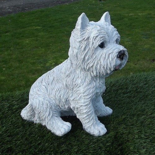 Gartenfigur hund westi - gartenfigur,