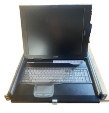 19"-KVM-Konsole 19" Einschub 17 " Claxan Tastatur Tastaturlayout Deutsch