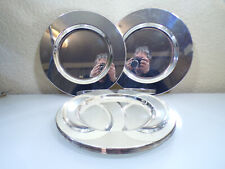 Satz Platzteller klassisch rund 6 Personen 31 cm versilbert - schwere Qualität