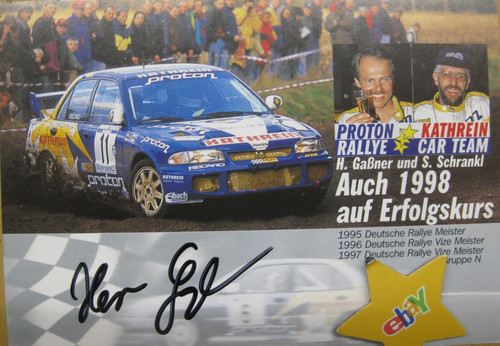 Rallye autogrammkarte gaßner - rallye,