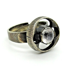 TOP DESIGNER Bergkristall Ring 925 Silber STEN & LAINE Finnland X7 Turku 1975