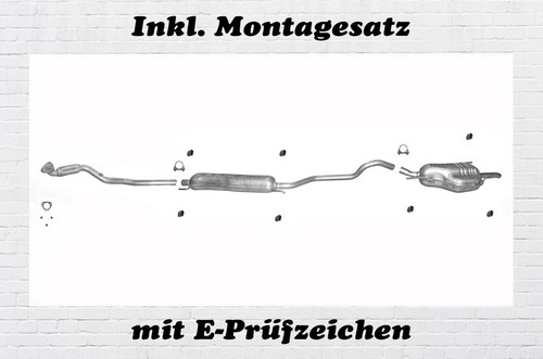 Auspuffanlage für opel zafira - auspuffanlage,