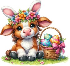 Farbe Ostern Hochland Kuh