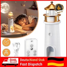 Leuchtturm Deko Led Lighthouse Lampe Mond Projektion Fernbedienung Kinder Lampe