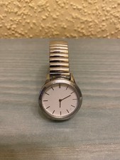 Defekte KRONTALER Damen Edelstahl-Funkarmbanduhr mit Edelstahl-Gliederarmband