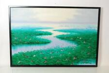 XXL Ölgemälde Seerosen Seerosenlandschaft nach Monet 94 x 64 - TOP - GP : 998 €