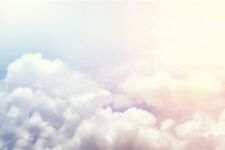 VINYL FOTOTAPETE Tapete Wandbilder XXL pastellfarbene Wolken 3D 2450