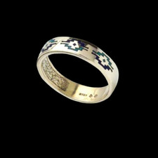 Chip Inlay Ring Türkis Lapis