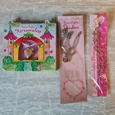 3 x Kette / Blütenarmband + Kette mit Tropfanhänger Herz, PRINZESSIN LILLIFEE?