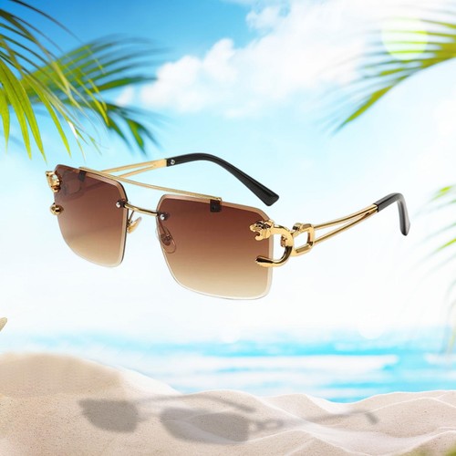 Rechteckige rahmenlose brille - rahmenlose,
