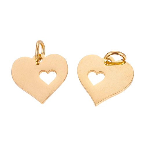 Herz edelstahl 18k - herz,
