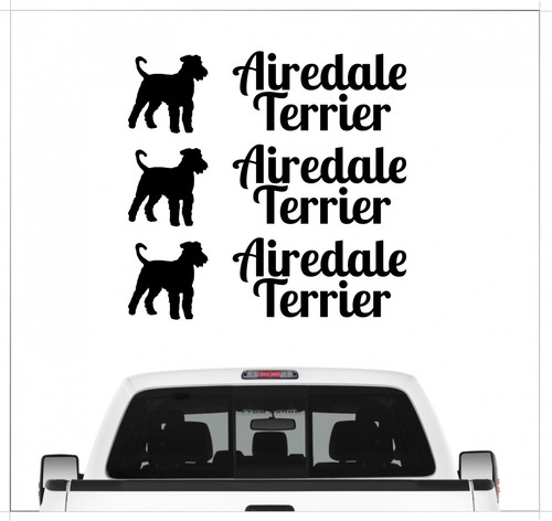Airedale terrier aufkleber 3er - airedale,