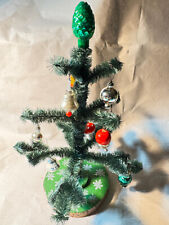 Miniatur Weihnachtsbaum Tannenbaum Gablonz Puppenstube Glas Tinsel 22cm Alt Nr.6