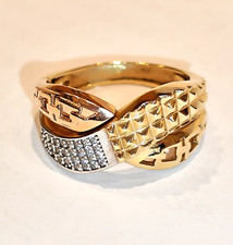 Ring Tricolorgold mit 34