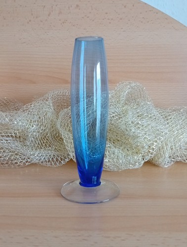 Rauchglas vase blau - rauchglas,