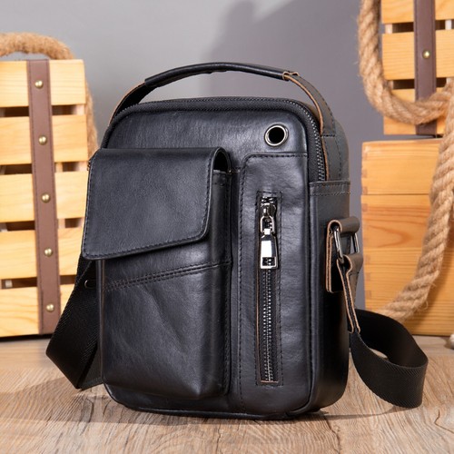 Herren leder schultertasche - leder,