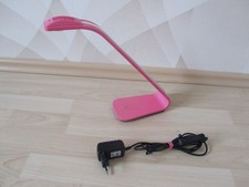 *258* SCHREIBTISCH NACHTISCHLAMPE LED 2W ROSA AKKU UND NETZBETRIEB EURO TECHNICS