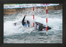 Gerahmtes Wandbild Kanu Slalom