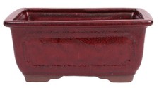 Bonsai - Schale eckig 22 x 17.5 x 10 cm bordeaux 22115
