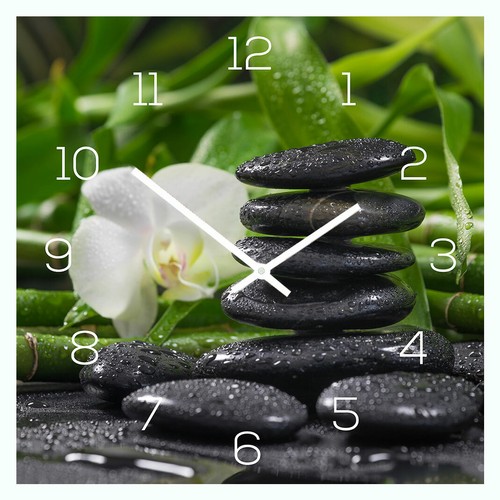 Wanduhr aus glas 30x30cm uhr - glas,