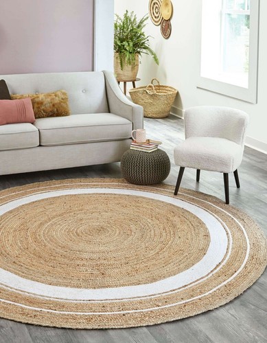 Teppich rund natur jute - natur,